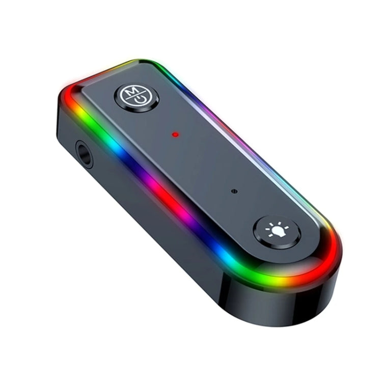 Q3 Adattatore audio per auto con ricevitore audio Bluetooth RGB 2 in 1 RGB, Q3