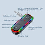 Q3 Adattatore audio per auto con ricevitore audio Bluetooth RGB 2 in 1 RGB, Q3