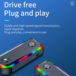 Q3 Adattatore audio per auto con ricevitore audio Bluetooth RGB 2 in 1 RGB, Q3