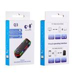 Q3 Adattatore audio per auto con ricevitore audio Bluetooth RGB 2 in 1 RGB, Q3