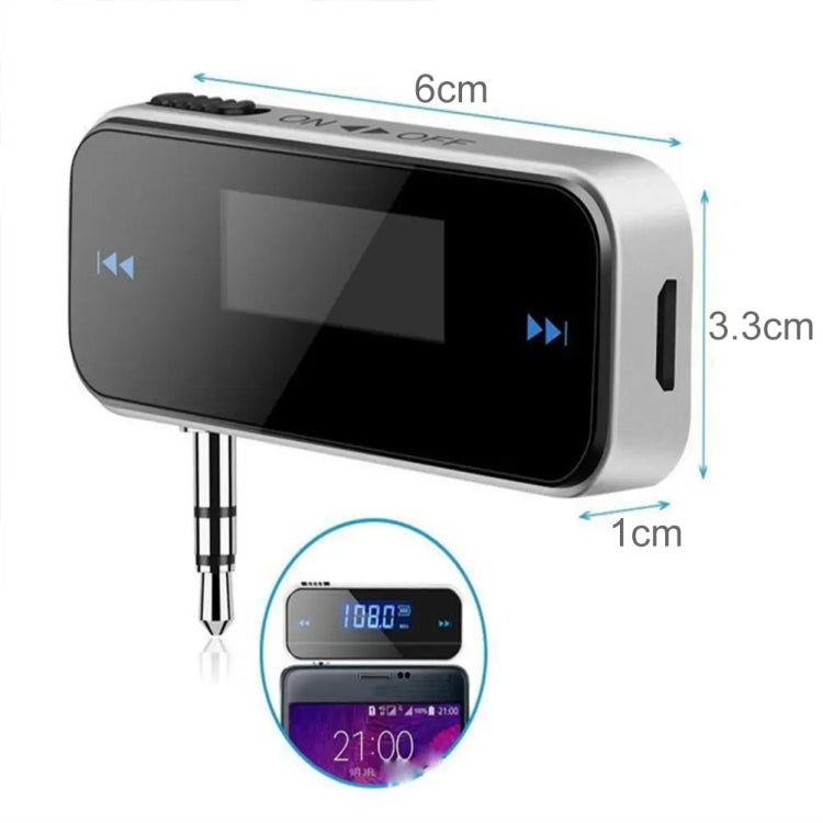 FM-01 Trasmettitore FM audio musicale da 3,5 mm Mini lettore MP3 per auto wireless, FM-01