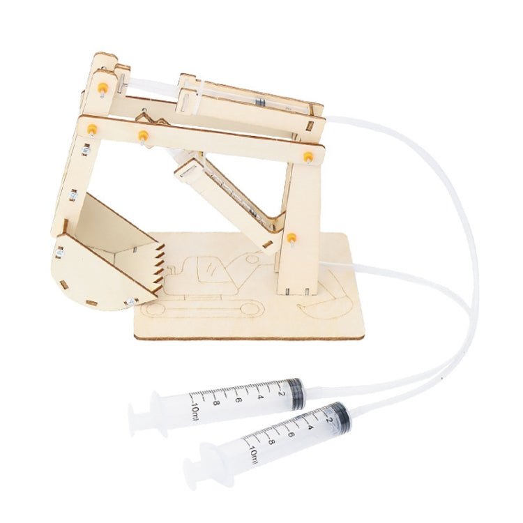 Escavatore idraulico in legno Alunni Fai da te Tecnologia Piccola produzione Esperimento scientifico Materiali, Wooden Hydraulic Excavator