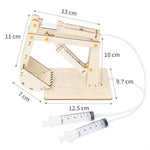 Escavatore idraulico in legno Alunni Fai da te Tecnologia Piccola produzione Esperimento scientifico Materiali, Wooden Hydraulic Excavator