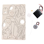 Tecnologia per elicotteri solari fai-da-te Modello di aereo assemblato in legno per bambini di piccola produzione, DIY Solar Helicopter