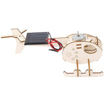 Tecnologia per elicotteri solari fai-da-te Modello di aereo assemblato in legno per bambini di piccola produzione, DIY Solar Helicopter