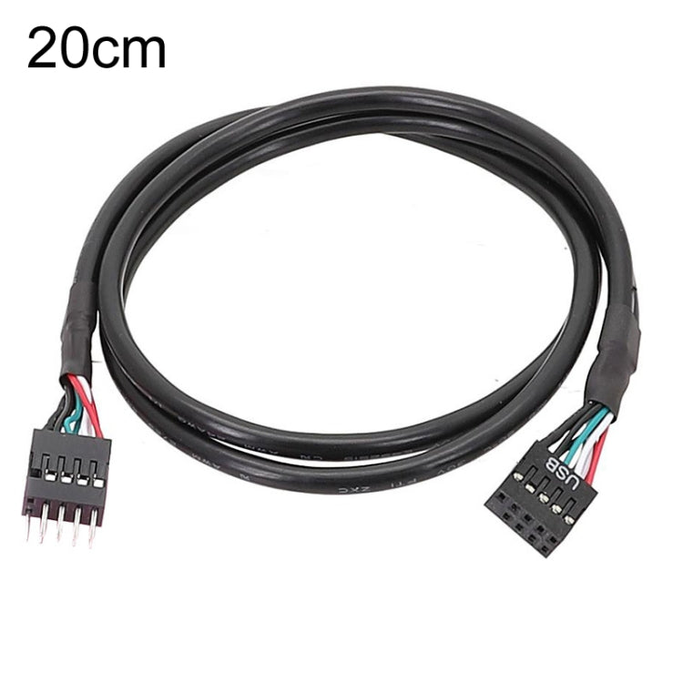 Cavo di prolunga USB 2.0 da 9 pin per scheda madre Cavo a doppia schermatura 26 AWG, 20cm, 30cm, 50cm, 60cm
