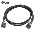 Cavo di prolunga USB 2.0 da 9 pin per scheda madre Cavo a doppia schermatura 26 AWG, 20cm, 30cm, 50cm, 60cm