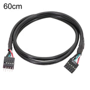 Cavo di prolunga USB 2.0 da 9 pin per scheda madre Cavo a doppia schermatura 26 AWG, 20cm, 30cm, 50cm, 60cm