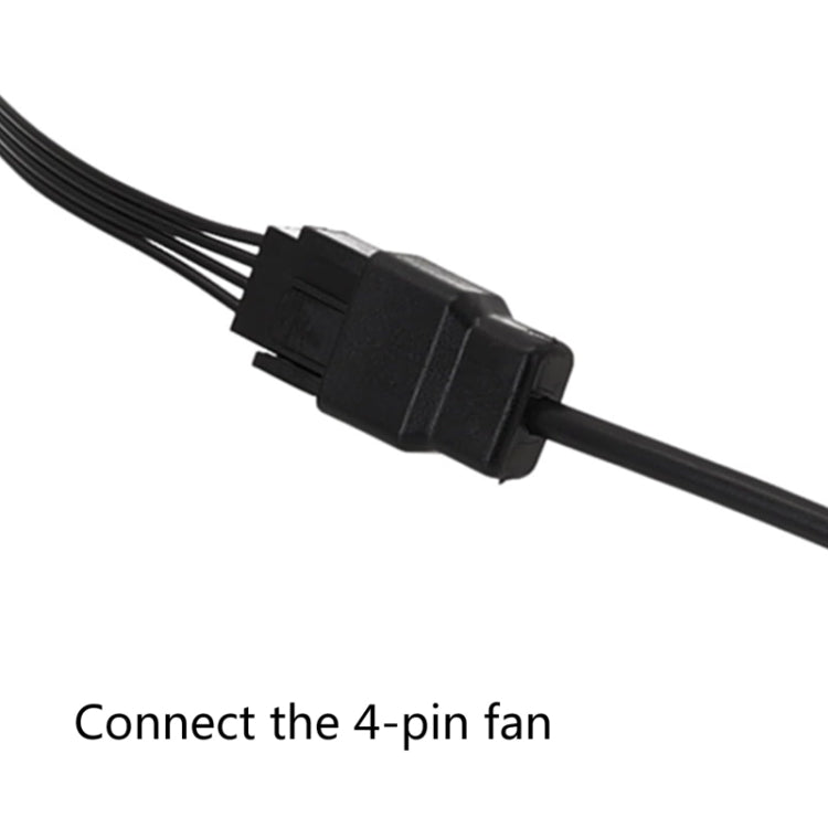 Adattatore di alimentazione DC5521 al cavo della ventola a 4 pin per custodia del computer da 12 V, DC5521 To 12V 4Pin