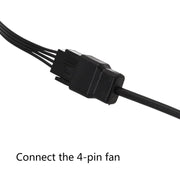 Adattatore di alimentazione DC5521 al cavo della ventola a 4 pin per custodia del computer da 12 V, DC5521 To 12V 4Pin