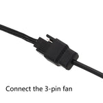 Adattatore di alimentazione DC5521 al cavo della ventola a 4 pin per custodia del computer da 12 V, DC5521 To 12V 4Pin
