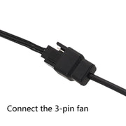 Adattatore di alimentazione DC5521 al cavo della ventola a 4 pin per custodia del computer da 12 V, DC5521 To 12V 4Pin