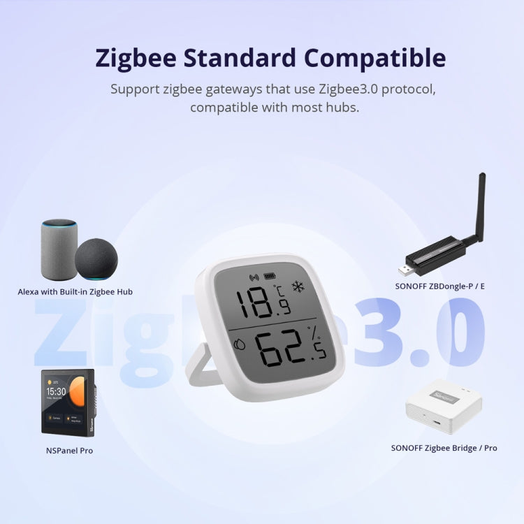 Sensore intelligente LCD 2,5" SONOFF SNZB-02D Zigbee