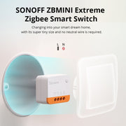 SONOFF ZBMINI L2 Single Fire Dual Control Modulo interruttore on/off intelligente Interruttore di controllo vocale remoto per telefono cellulare