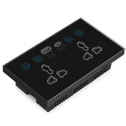 Presa Smart Graffiti con interruttore Presa per telecomando a doppia porta USB + tipo C, spina UK, Wifi White, Wifi Black, ZigBee White, ZigBee Black