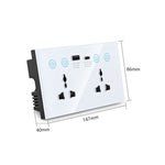 Presa smart con interruttore e doppia porta USB Tipo C