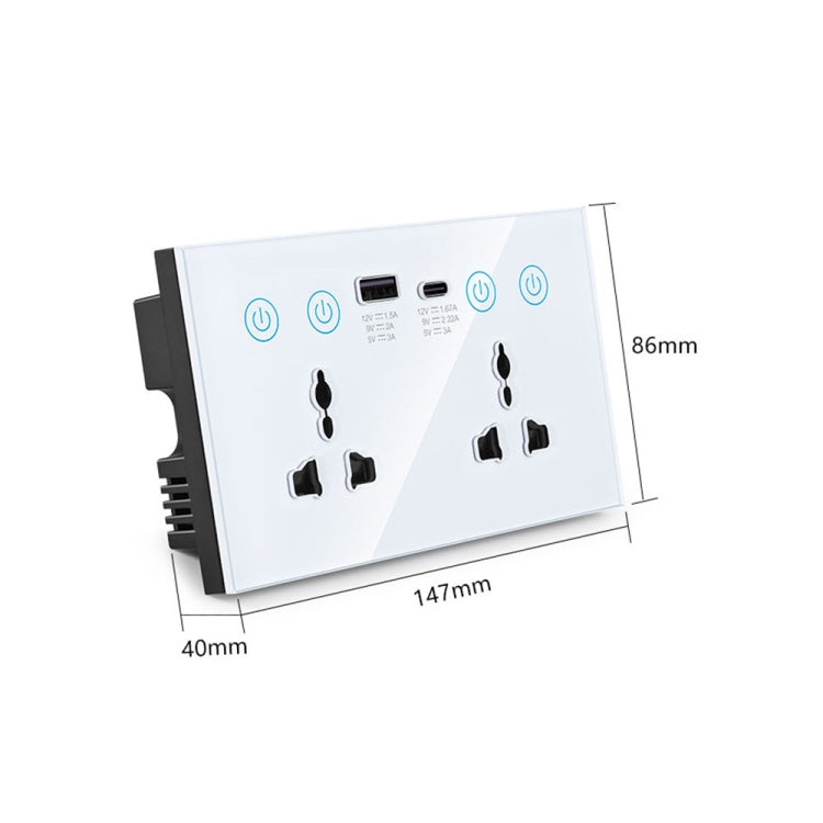 Presa smart con interruttore e doppia porta USB Tipo C