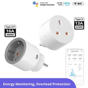 Presa WiFi intelligente Controllo vocale per la commutazione del tempo di elettricità, SONOFF S60TPF EU Plug, SONOFF S60TPG UK Plug
