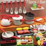 Simulazione per bambini Cucina Cucina Giocattoli Finta di giocare Set di giocattoli educativi, 29pcs / Set, 60pcs / Set, 73pcs / Set, 90pcs / Set
