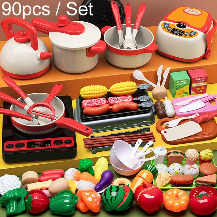 Simulazione per bambini Cucina Cucina Giocattoli Finta di giocare Set di giocattoli educativi, 29pcs / Set, 60pcs / Set, 73pcs / Set, 90pcs / Set
