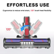 Per Dyson V7 V8 V10 V11 Testa del motore dell'aspirapolvere Spazzola a rullo a setole morbide con luce, Motorhead With Light