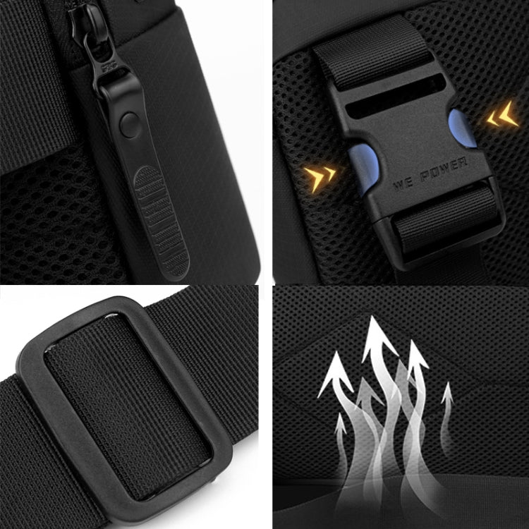WEPOWER Borsa a tracolla singola casual da uomo Borsa a tracolla stile funzionale