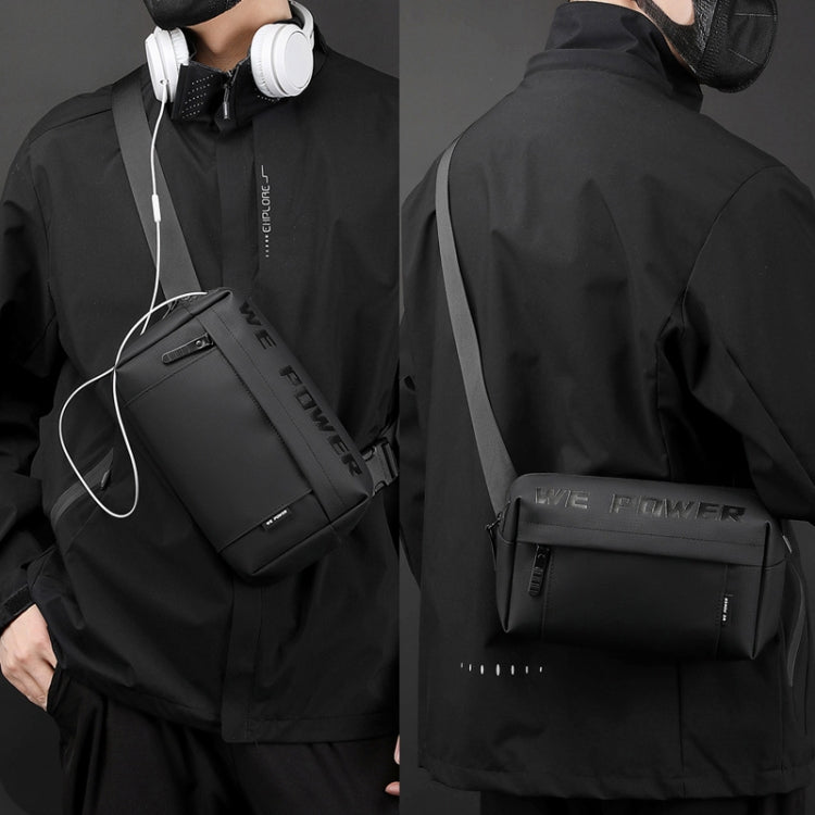 WEPOWER Borsa a tracolla singola casual da uomo Borsa a tracolla stile funzionale
