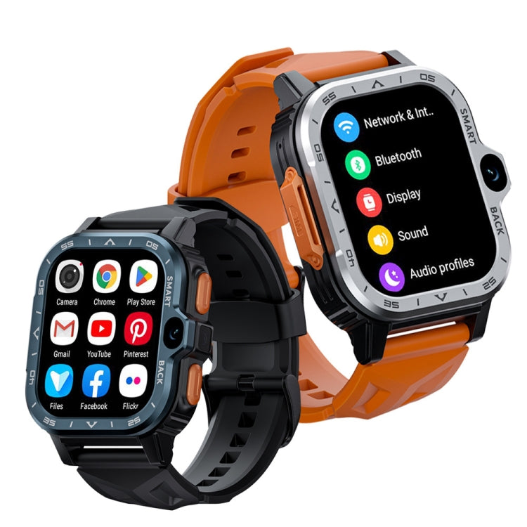 LOKMAT APPLLP 4 MAX Smart Watch Bluetooth con scheda Wi-Fi di rete completa Android 8.1 da 2,02 pollici, 2G+16G(Navy Blue), 2G+16G(Silver)