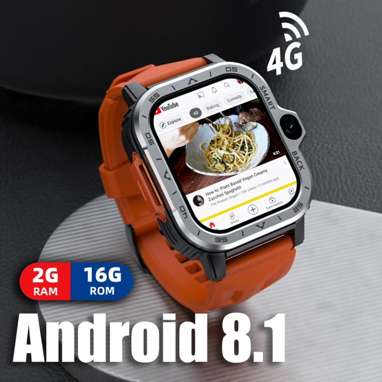 LOKMAT APPLLP 4 MAX Smart Watch Bluetooth con scheda Wi-Fi di rete completa Android 8.1 da 2,02 pollici, 2G+16G(Navy Blue), 2G+16G(Silver)