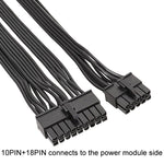 Per EVGA 10Pin / 18Pin a 24Pin Cavo piatto Modulo cavo Scheda grafica Blocco cavo, 60cm For EVGA
