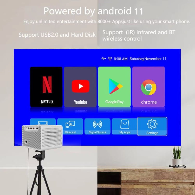 Proiettore M10 Plus 1280x720P WiFi Bluetooth Android 11