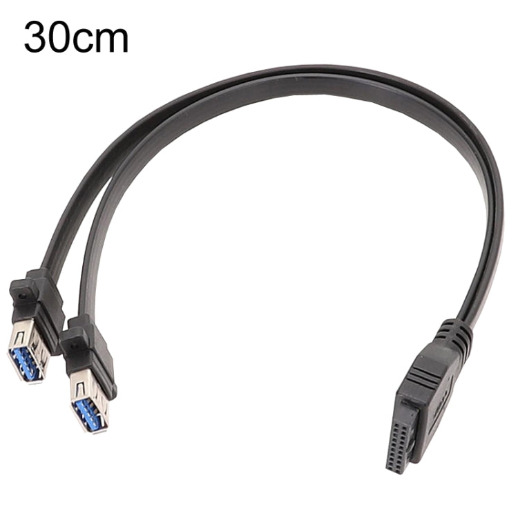 Cavo da pannello USB 3.0 della scheda madre Cavo piatto dati anteriore da 19 pin a doppia porta A femmina, 30cm, 50cm, 80cm