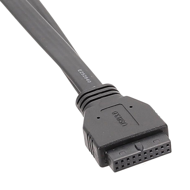Cavo da pannello USB 3.0 della scheda madre Cavo piatto dati anteriore da 19 pin a doppia porta A femmina, 30cm, 50cm, 80cm