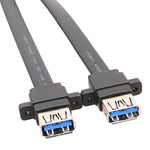 Cavo da pannello USB 3.0 della scheda madre Cavo piatto dati anteriore da 19 pin a doppia porta A femmina, 30cm, 50cm, 80cm