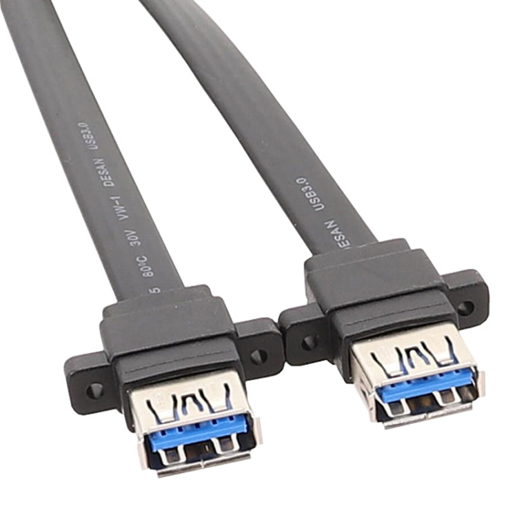Cavo da pannello USB 3.0 della scheda madre Cavo piatto dati anteriore da 19 pin a doppia porta A femmina, 30cm, 50cm, 80cm