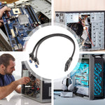Cavo da pannello USB 3.0 della scheda madre Cavo piatto dati anteriore da 19 pin a doppia porta A femmina, 30cm, 50cm, 80cm