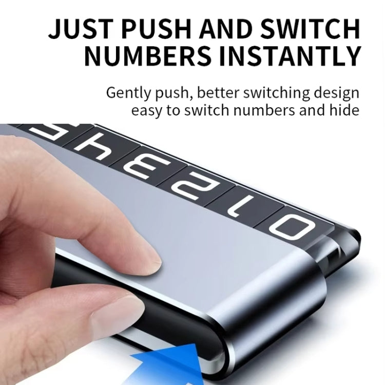 Ornamenti per targhe di parcheggio temporanee nascoste in metallo, Single Number Gray, Single Number Silver, Dual Number Gray, Dual Number Silver