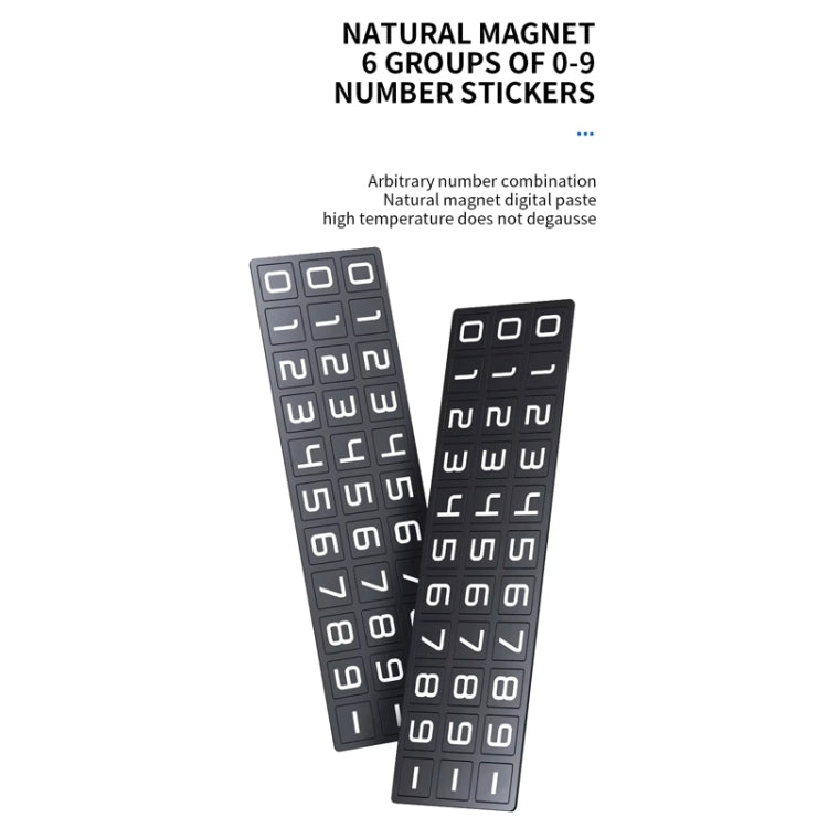 Ornamenti per targhe di parcheggio temporanee nascoste in metallo, Single Number Gray, Single Number Silver, Dual Number Gray, Dual Number Silver
