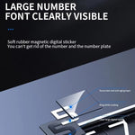 Ornamenti per targhe di parcheggio temporanee nascoste in metallo, Single Number Gray, Single Number Silver, Dual Number Gray, Dual Number Silver