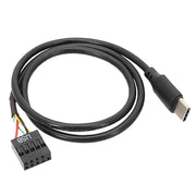 Cavo dati dritto doppia schermatura USB da 9 pin a tipo C della scheda madre, 50cm Straight