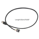 Cavo dati dritto doppia schermatura USB da 9 pin a tipo C della scheda madre, 50cm Straight