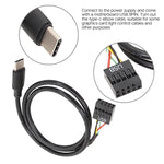 Cavo dati dritto doppia schermatura USB da 9 pin a tipo C della scheda madre, 50cm Straight