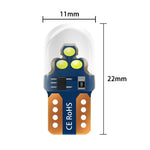 Indicatore luminoso di larghezza W5W da 10 pezzi Luce targa in cristallo LED lampeggiante