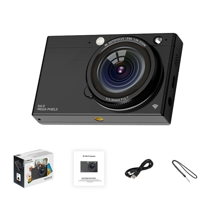 Fotocamera digitale CCD ad alta definizione Telecamera con scheda WiFi da 64 milioni, Black, White, Black + Microphone/Fill Light/Headphone Cable, White + Microphone/Fill Light/Headphone Cable, Black + Fill Light, White + Fill Light, Black + Microphone...