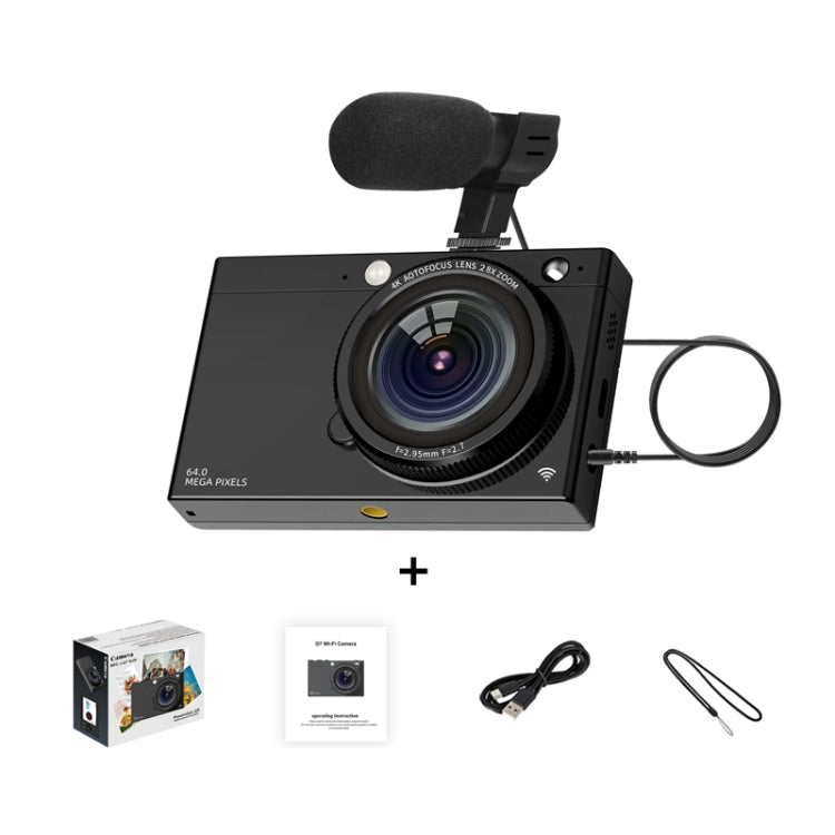 Fotocamera digitale CCD 64MP con WiFi e microfono