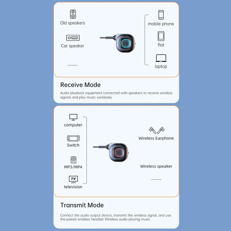 Trasmettitore ricevitore audio Bluetooth 5.3 AUX per auto, C79