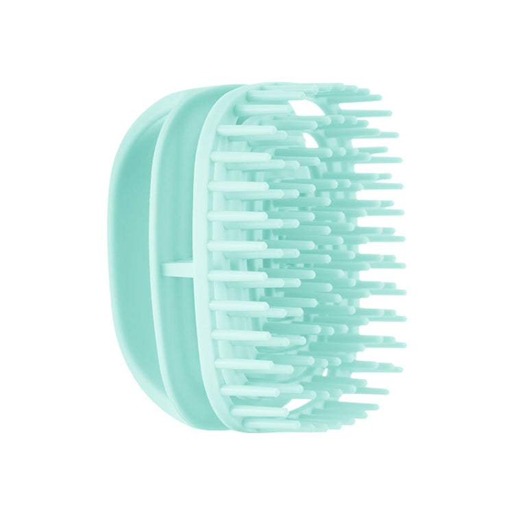 Spazzola per shampoo in silicone Spazzola per massaggio del cuoio capelluto pulita Pettine per shampoo portatile umido e asciutto