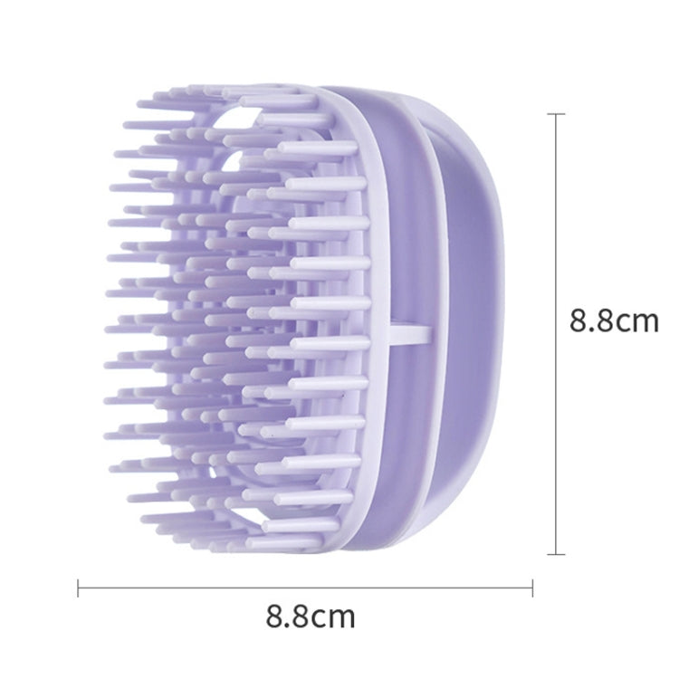 Spazzola per shampoo in silicone Spazzola per massaggio del cuoio capelluto pulita Pettine per shampoo portatile umido e asciutto