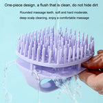 Spazzola per shampoo in silicone Spazzola per massaggio del cuoio capelluto pulita Pettine per shampoo portatile umido e asciutto
