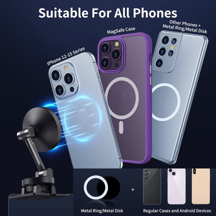Supporto per telefono per auto magnetico rotante per console centrale a 360° Staffa di navigazione automobilistica in lega di zinco, Magnetic Holder